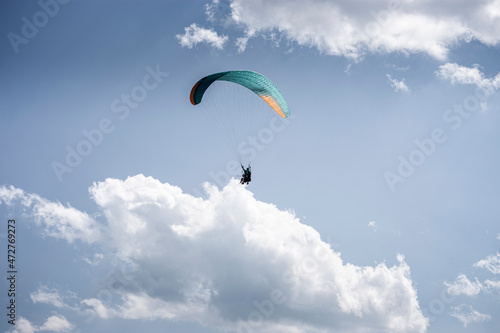 Paragliding with a pair of instructors