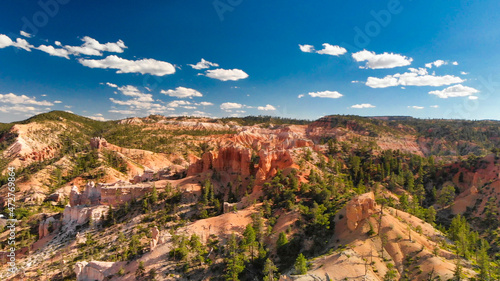 Bryce Canyon aerial view on a beautiful sunny day, Utah