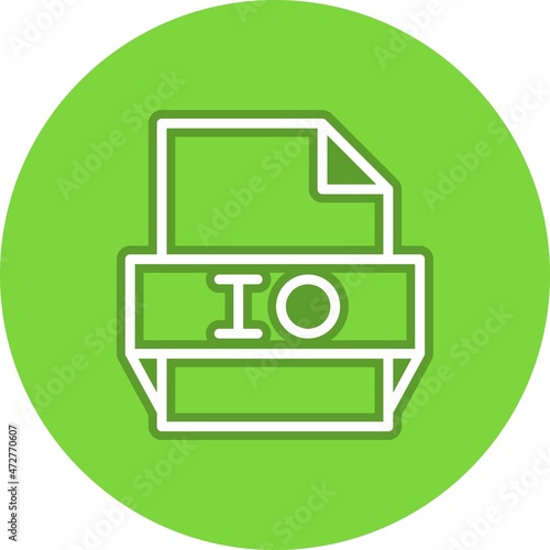 Io Line Circle Vector Icon Design