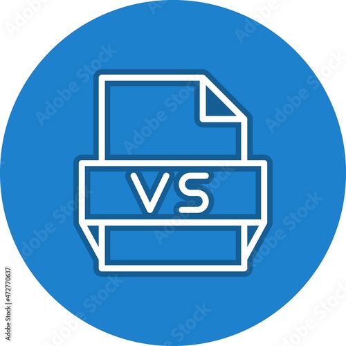 Vs Line Circle Vector Icon Design photo