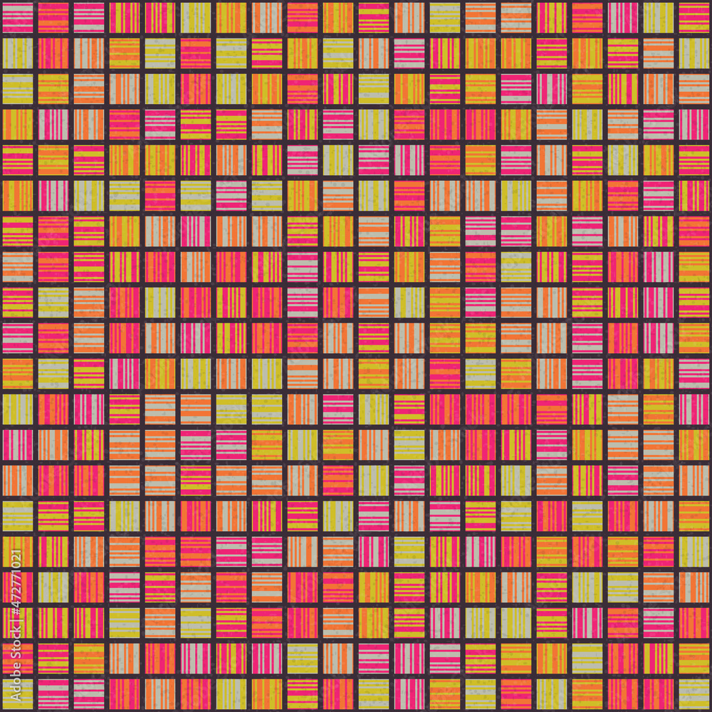 Fototapeta premium Abstract Geometric Pattern generative computational art illustration