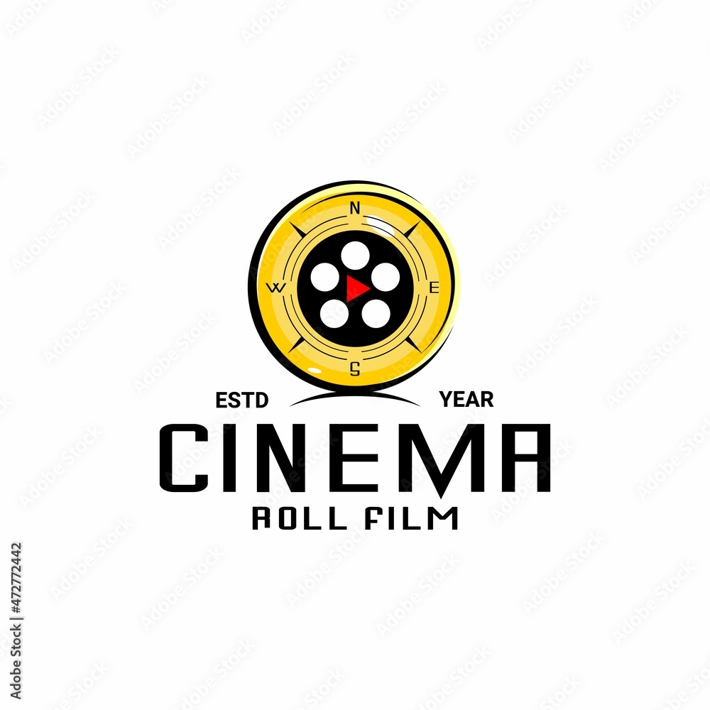 cinema logo illustration vector, film studio logo cinema logo illustration vector, film studio logo
