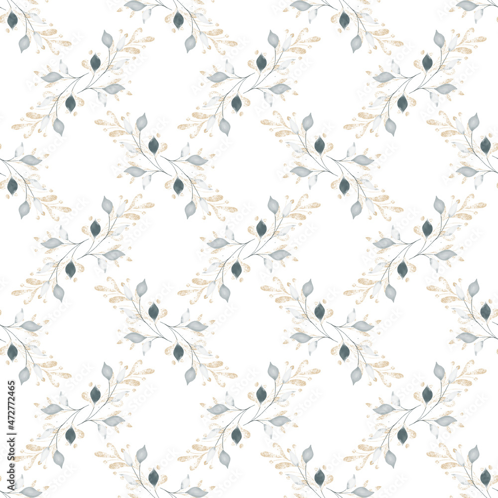 seamless floral watercolor pattern tile