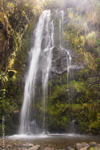Ecuador, Cayambe region. Kuchikama Waterfall