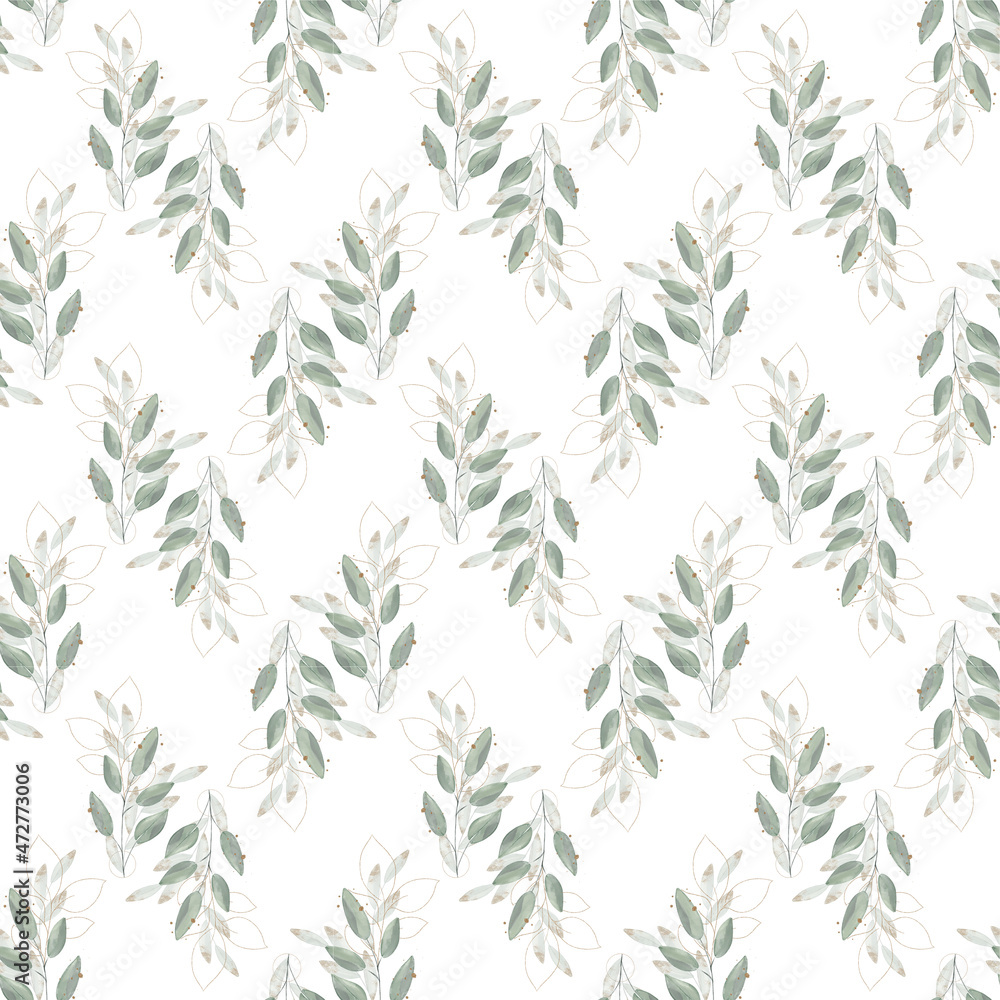 Fototapeta premium seamless floral watercolor pattern tile