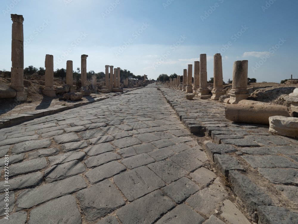 Ciudad romana de Umm Qais, en Jordania, Oriente Medio, Asia