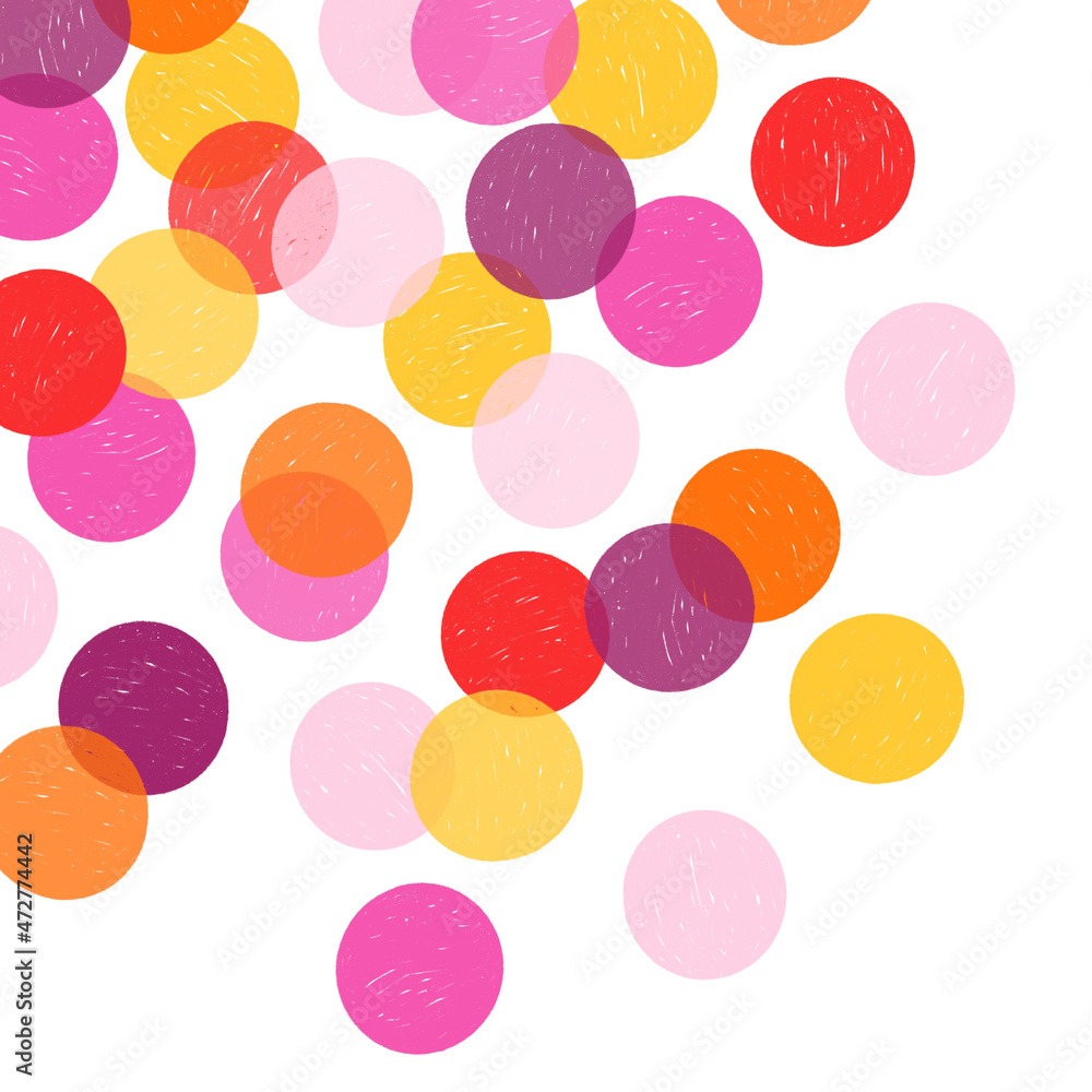 Lets go to a party, colorful big confetti background illustration Lets go to a party, colorful big confetti background illustration
