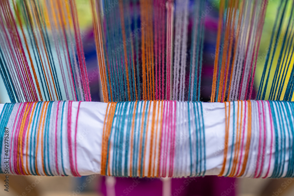 Weaving of cotton from Thailand Weaving of cotton from Thailand