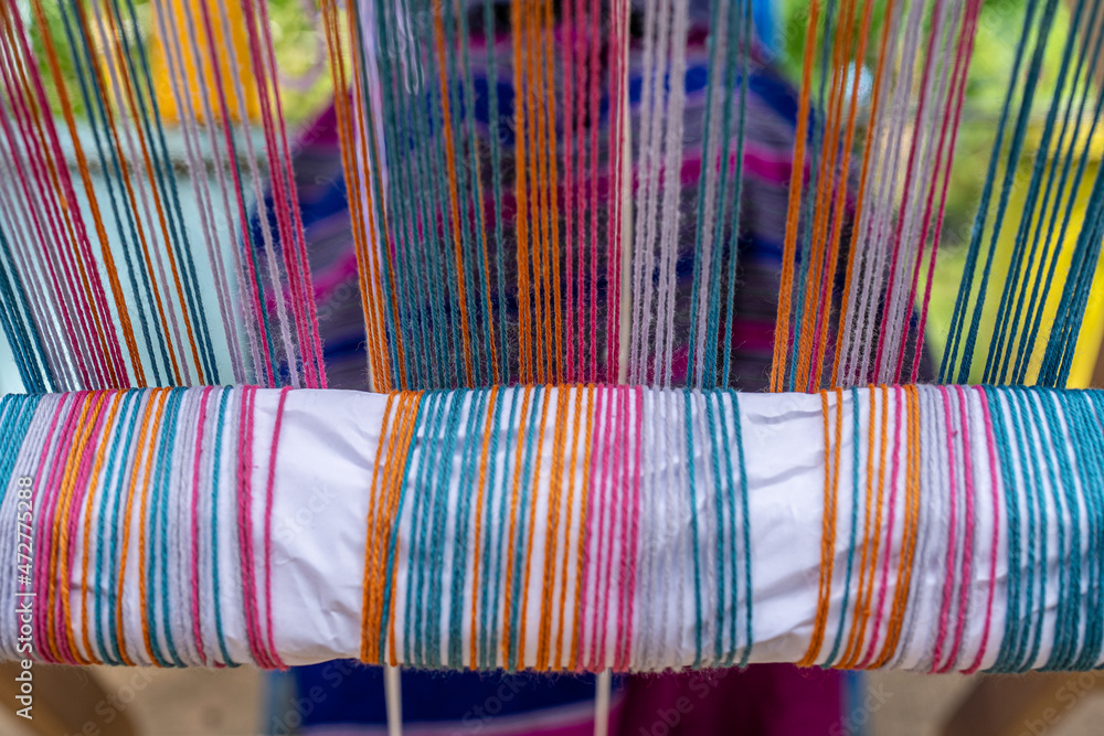 Weaving of cotton from Thailand Weaving of cotton from Thailand