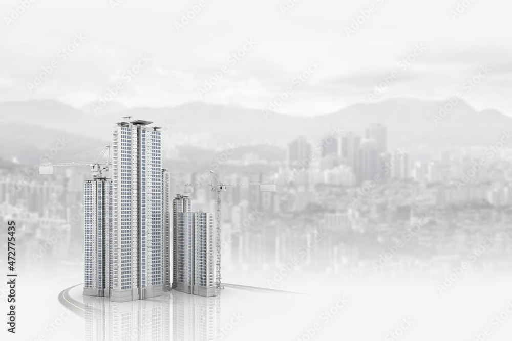 Fototapeta premium Urban construction technology and future industries