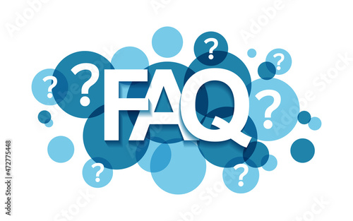 FAQ banner icon in flat style. Question vector illustration on white isolated background. Communication sign business concept.