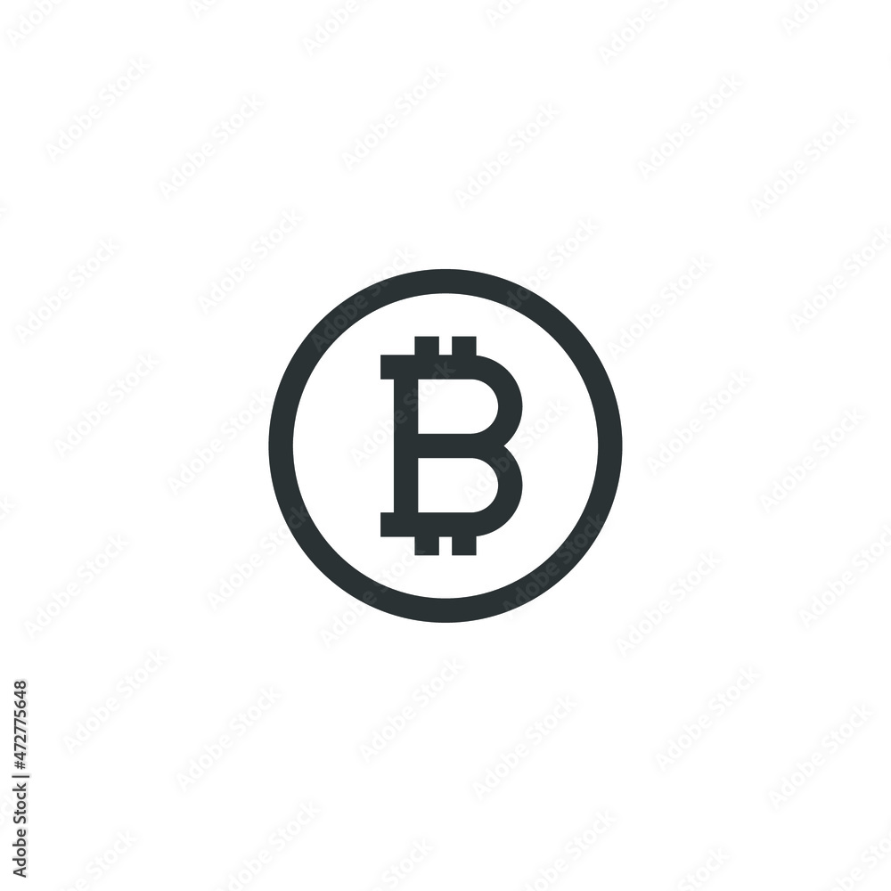 Vector sign of the bitcoin symbol is isolated on a white background. bitcoin icon color editable. Vector sign of the bitcoin symbol is isolated on a white background. bitcoin icon color editable.