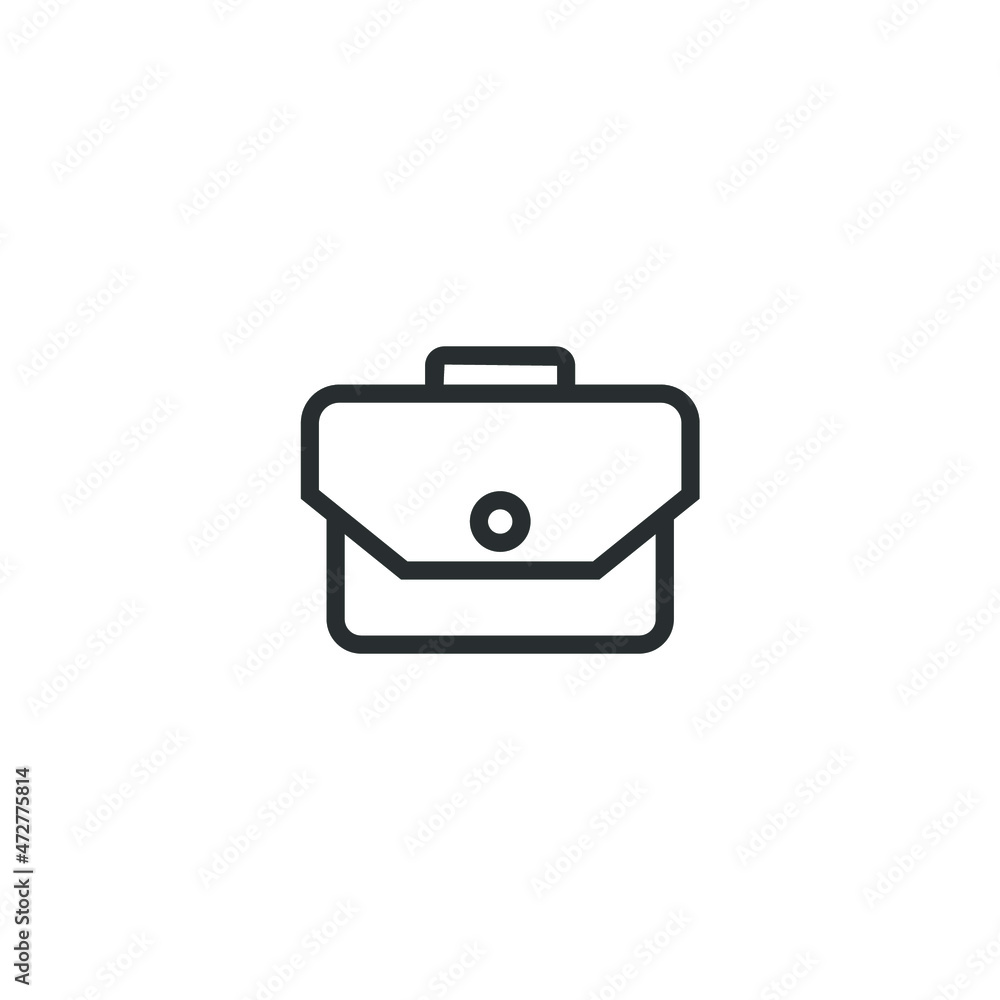 Vector sign of the Briefcase symbol is isolated on a white background. Briefcase icon color editable. Vector sign of the Briefcase symbol is isolated on a white background. Briefcase icon color editable.