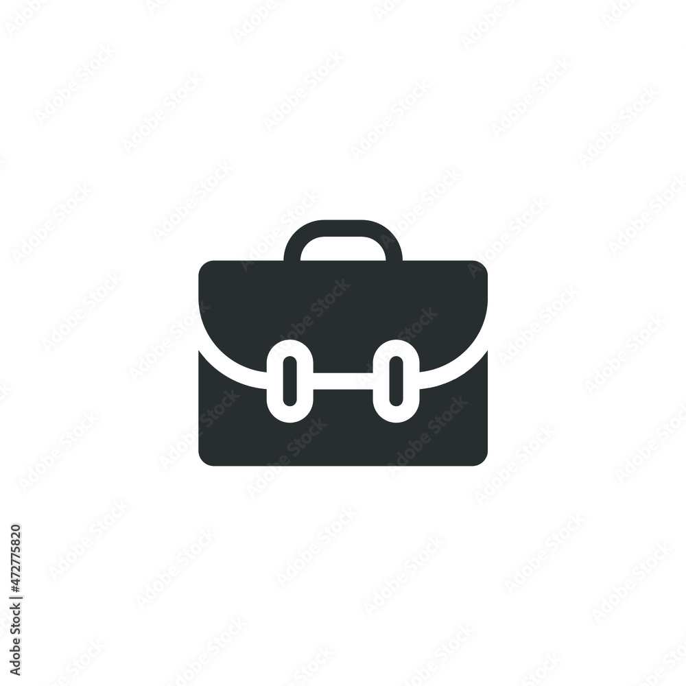 Vector sign of the Briefcase symbol is isolated on a white background. Briefcase icon color editable. Vector sign of the Briefcase symbol is isolated on a white background. Briefcase icon color editable.