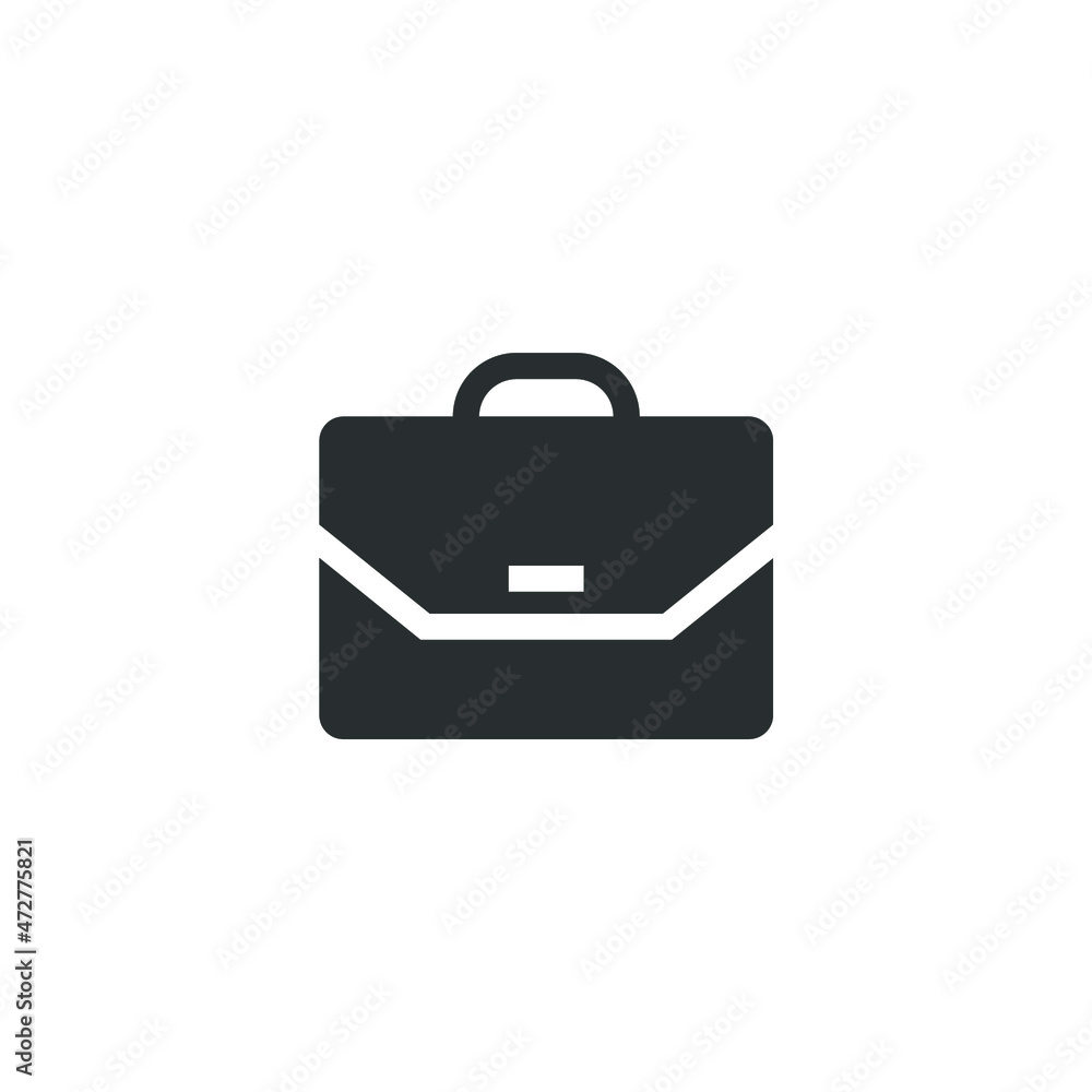 Vector sign of the Briefcase symbol is isolated on a white background. Briefcase icon color editable. Vector sign of the Briefcase symbol is isolated on a white background. Briefcase icon color editable.