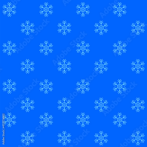 Snowflakes Seamless Pattern - Amazing vector pattern of a snowflake suitable for background, fabric pattern, design asset, halloween, christmas wrapping paper, wallpaper and illustration in general