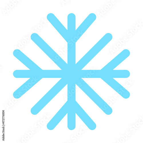 Vector Snowflake - Amazing vector icon of a bright blue snowflake suitable for game, animation, app, icon, sign, sticker, children book, decoration, christmas and illustration in general - Vector Icon