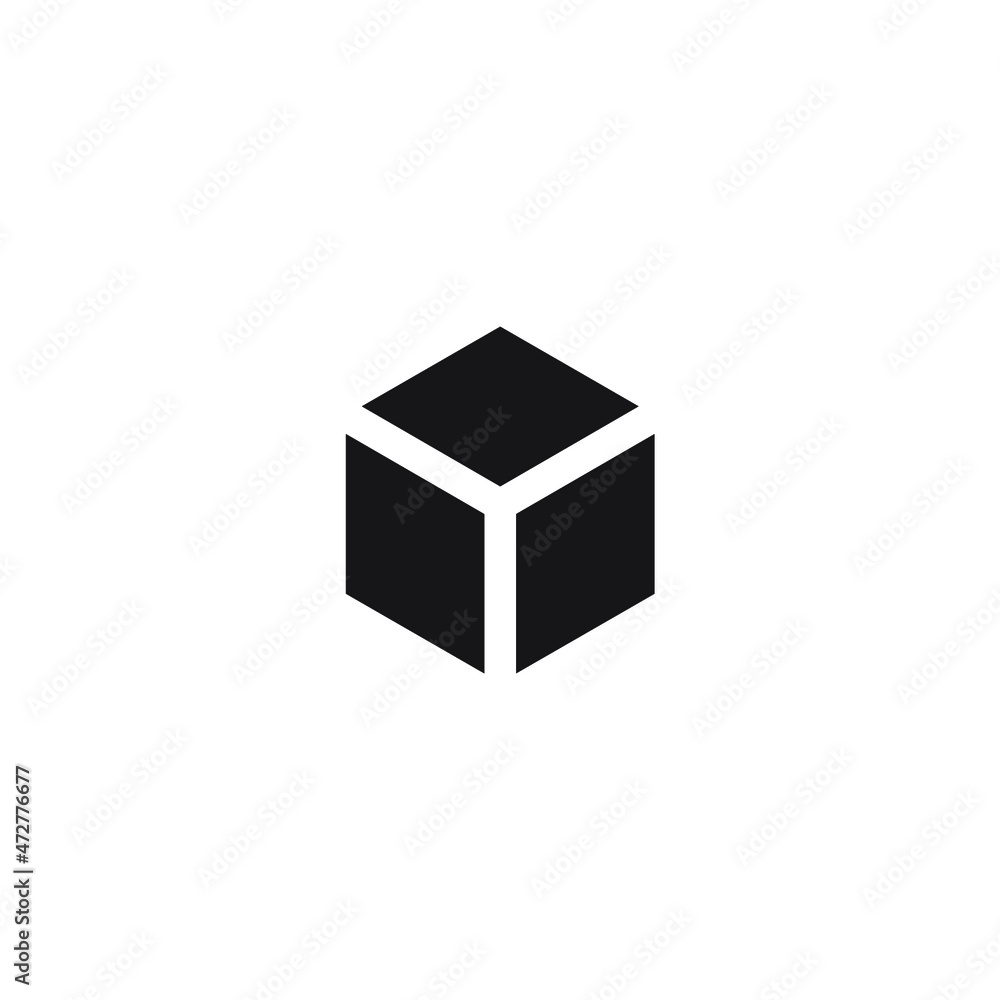 Vector sign of the Cube symbol is isolated on a white background. Cube icon color editable. Vector sign of the Cube symbol is isolated on a white background. Cube icon color editable.