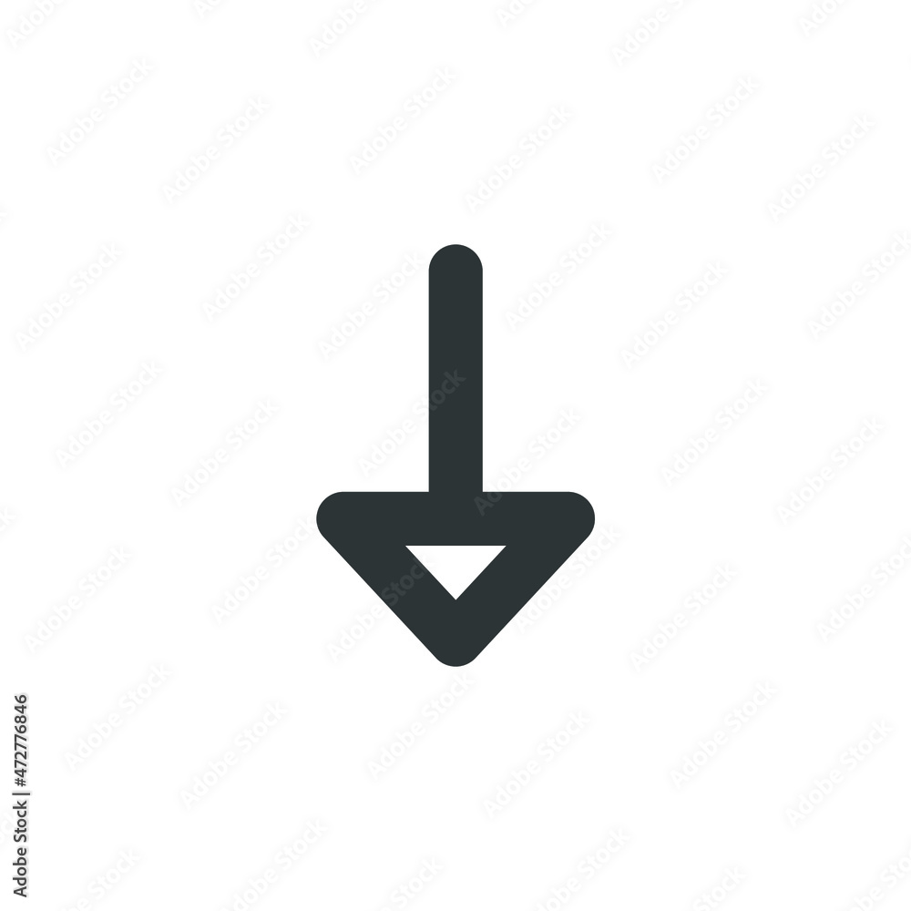 Vector sign of the download symbol is isolated on a white background. download icon color editable. Vector sign of the download symbol is isolated on a white background. download icon color editable.