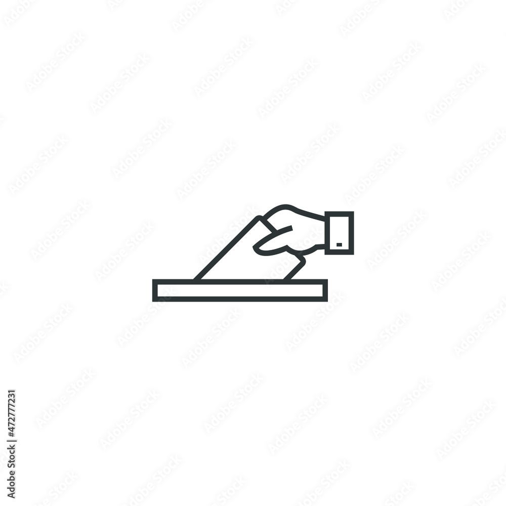 Vector sign of the election vote symbol is isolated on a white background. election vote icon color editable. Vector sign of the election vote symbol is isolated on a white background. election vote icon color editable.