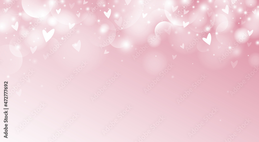 Valentine's day background design of hearts and bokeh light with copy space vector illustration Valentine's day background design of hearts and bokeh light with copy space vector illustration
