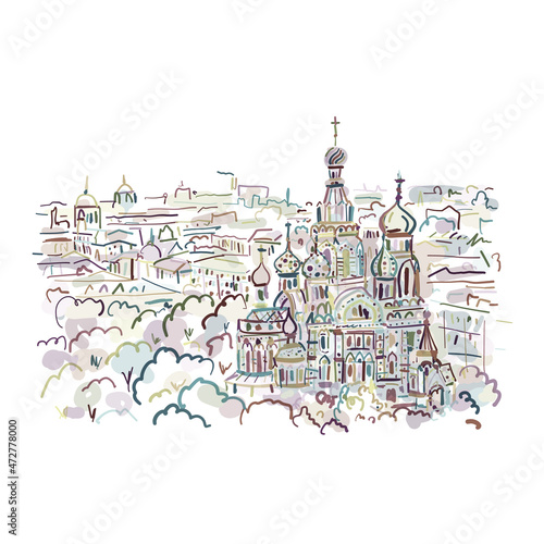 Cathedral of the Resurrection on the Blood, and Church of the Savior on Blood...
