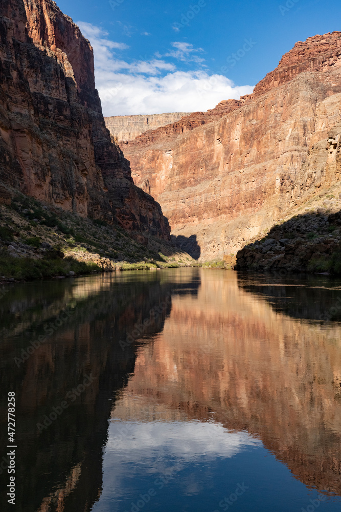 USA, Arizona. Reflections on the Colorado River, Grand Canyon National Park.