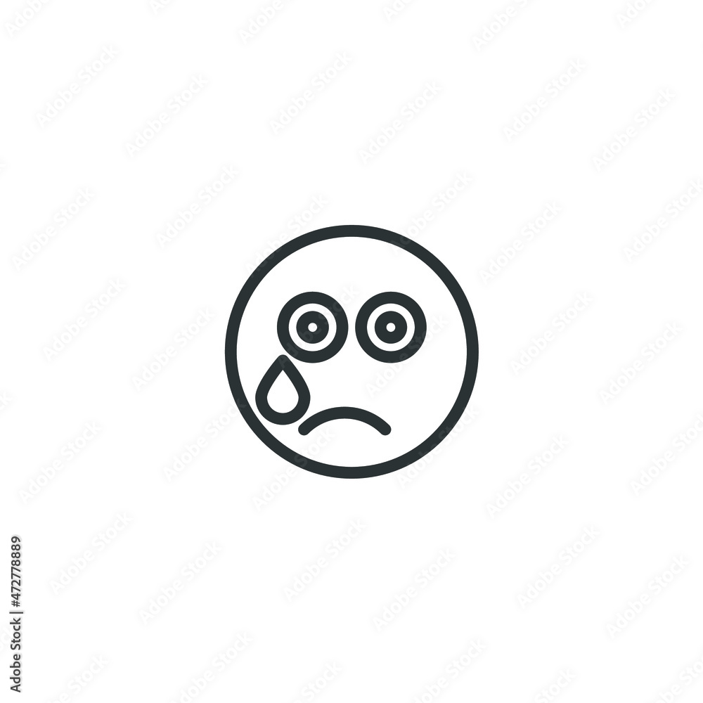 Vector sign of the emoticon face symbol is isolated on a white background. emoticon face icon color editable. Vector sign of the emoticon face symbol is isolated on a white background. emoticon face icon color editable.