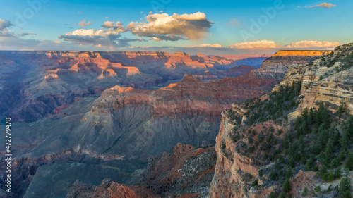 USA  Arizona. View from Grandview Point on the south rim of Grand Canyon National Park.