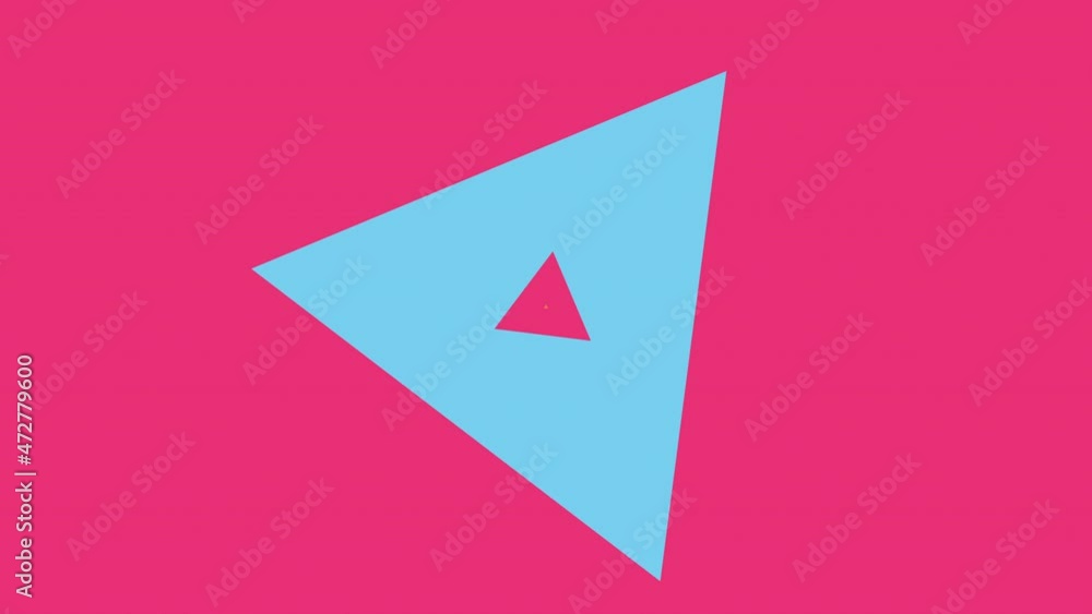 Two Random Triangles random sized triangles make tunnel effect, seamless 2D loop abstract ...
