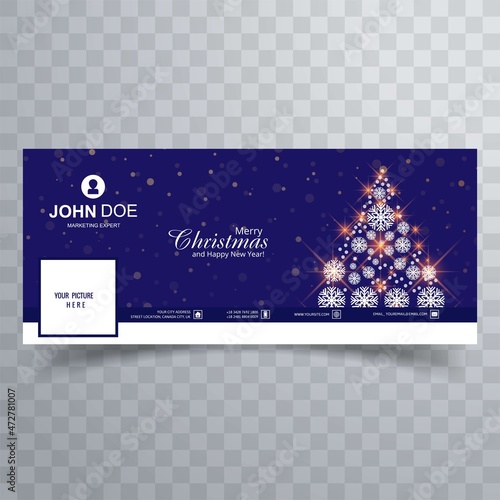 Beautiful facebook cover for christmas tree background