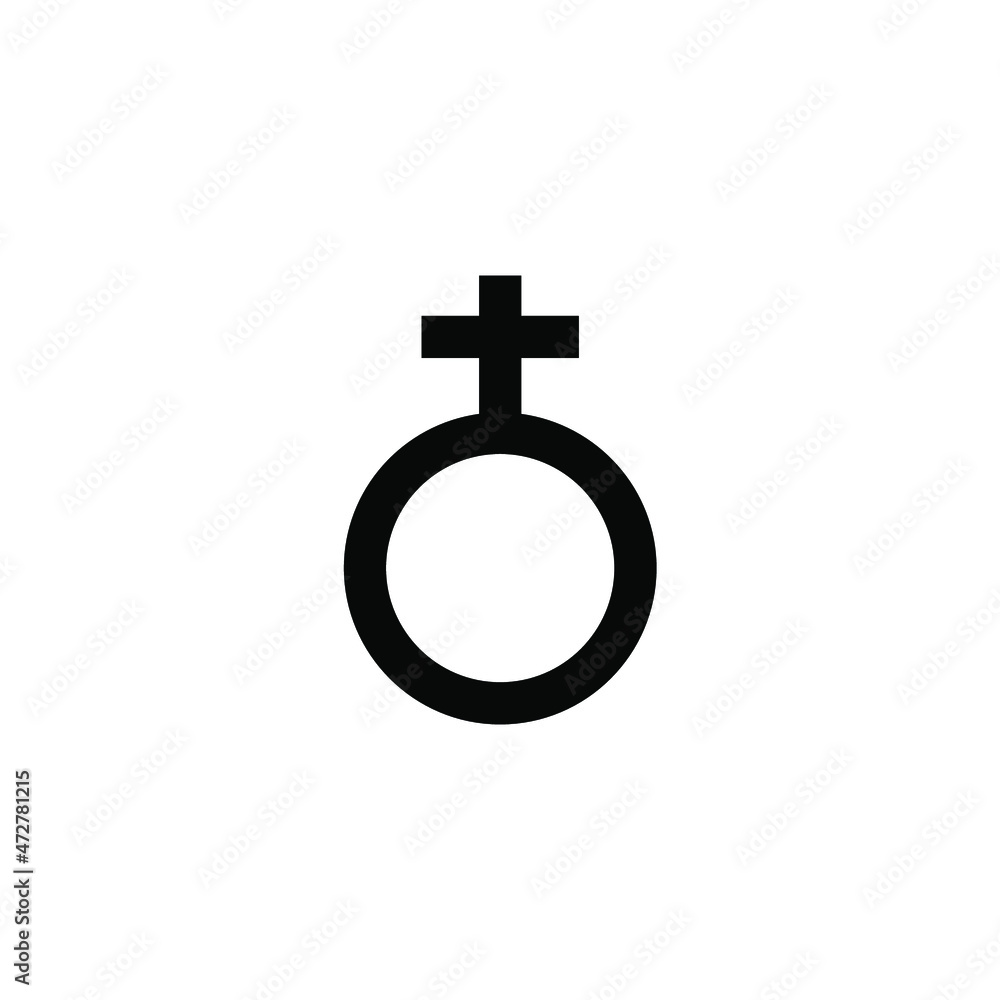Vector sign of the gender symbol is isolated on a white background. gender icon color editable. Vector sign of the gender symbol is isolated on a white background. gender icon color editable.