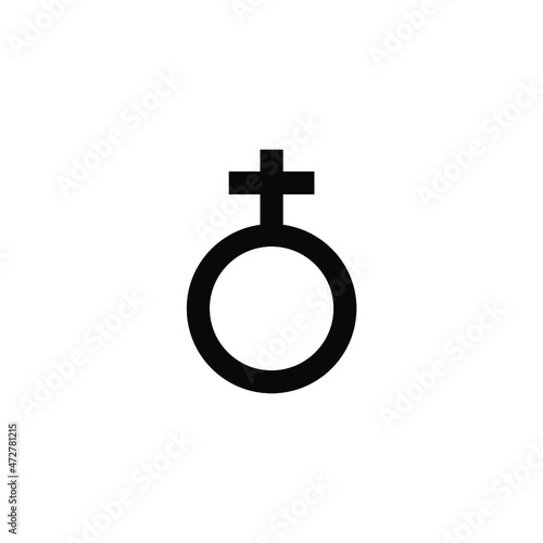 Vector sign of the gender symbol is isolated on a white background. gender icon color editable.