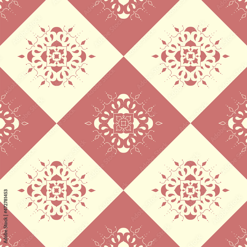 Seamless pattern with pink floral vector Seamless pattern with pink floral vector