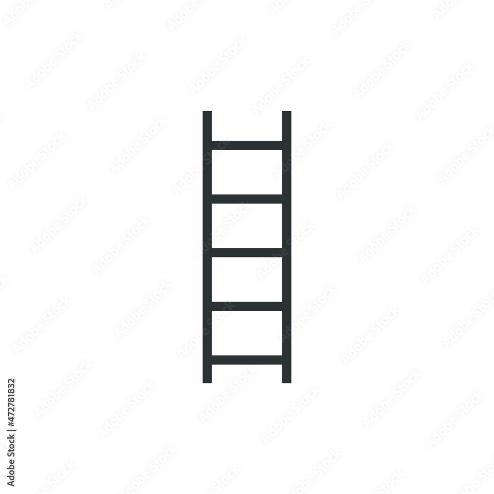 Vector sign of the Ladder symbol is isolated on a white background. Ladder icon color editable. Vector sign of the Ladder symbol is isolated on a white background. Ladder icon color editable.