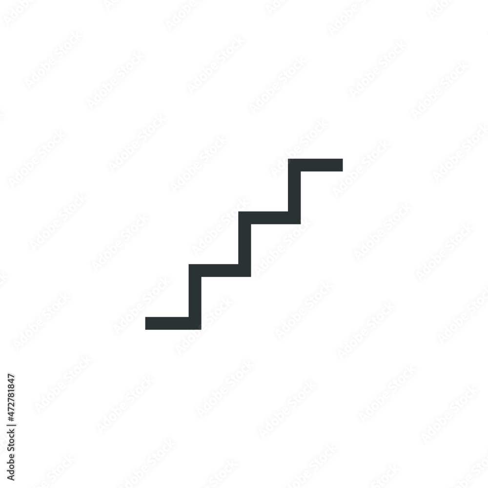 Vector sign of the Ladder symbol is isolated on a white background. Ladder icon color editable.