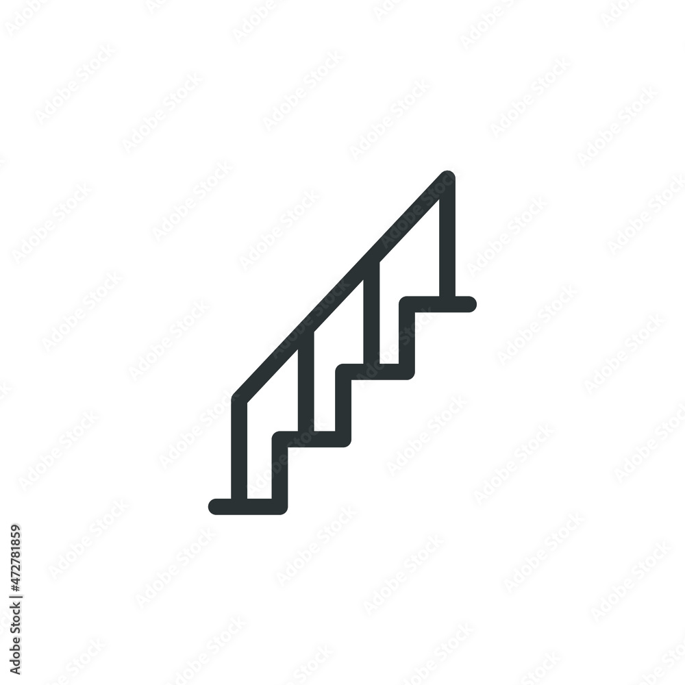 Vector sign of the Ladder symbol is isolated on a white background. Ladder icon color editable. Vector sign of the Ladder symbol is isolated on a white background. Ladder icon color editable.