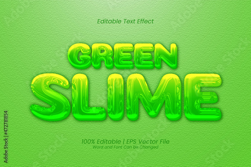 Green Slime liquid 3d bold editable text effect