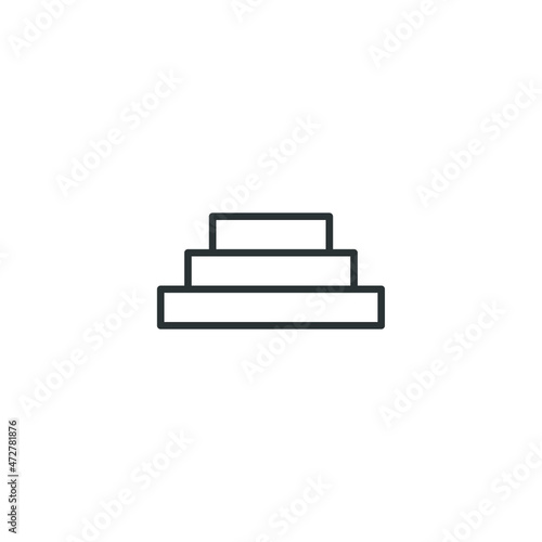 Vector sign of the Ladder symbol is isolated on a white background. Ladder icon color editable.