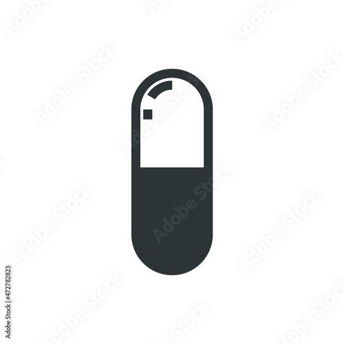 Free Download Vector sign of the Pill capsule symbol is isolated on a white background. Pill capsule icon color editable. - GFXLoad