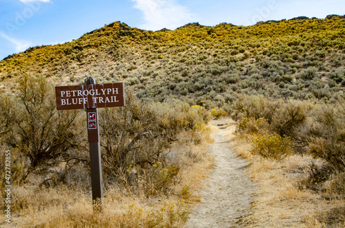 USA, California. Lava Beds National Monument sign photo