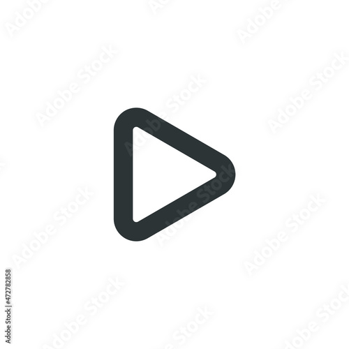Vector sign of the play symbol is isolated on a white background. play icon color editable. Free Download Vector sign of the play symbol is isolated on a white background. play icon color editable. - GFXLoad
