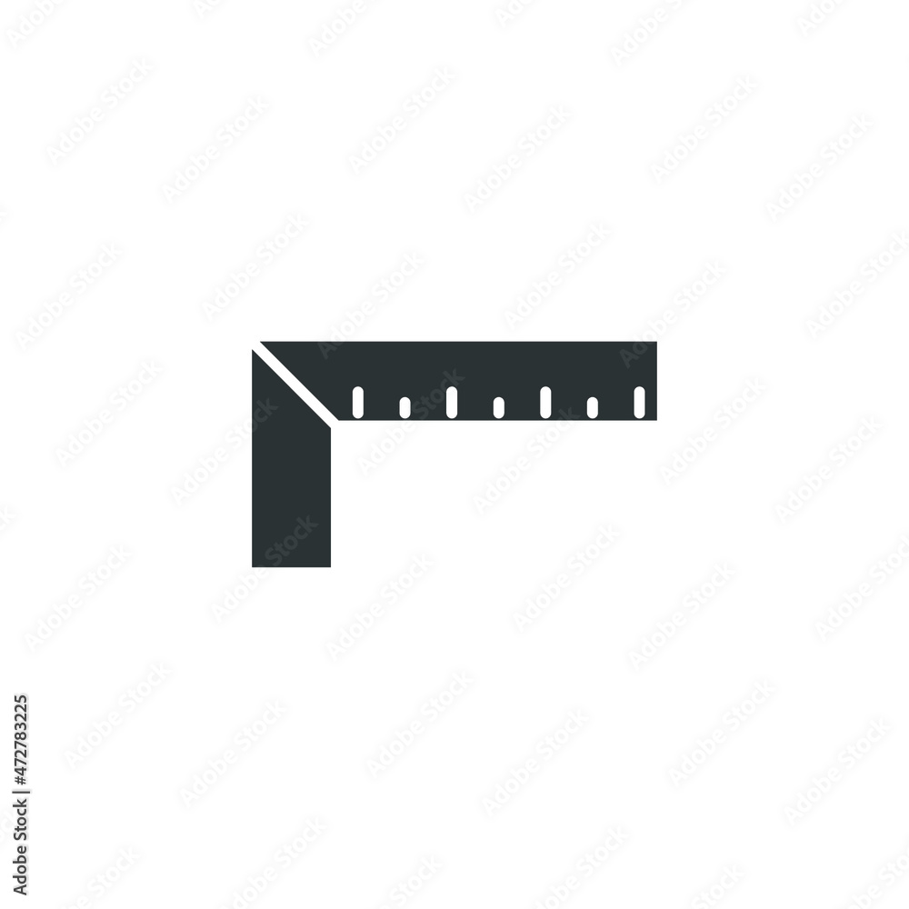 Vector sign of the ruler symbol is isolated on a white background. ruler icon color editable. Vector sign of the ruler symbol is isolated on a white background. ruler icon color editable.