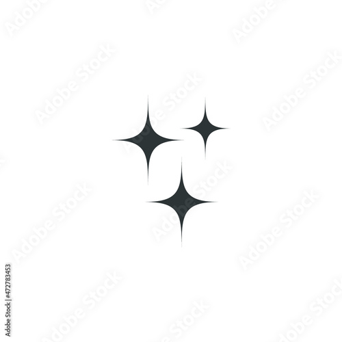 Vector sign of the shine symbol is isolated on a white background. shine icon color editable. 