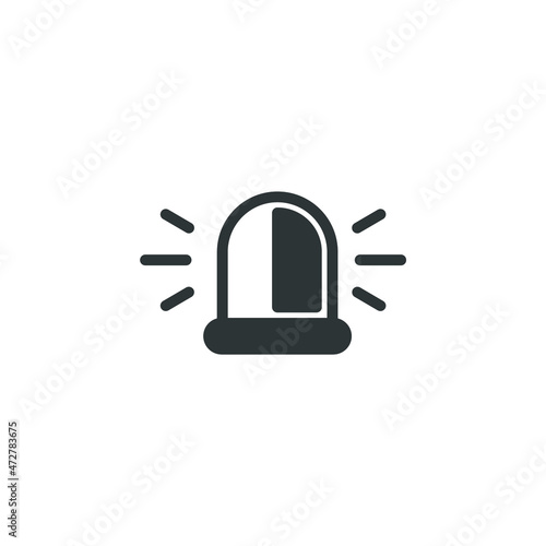 Vector sign of the Siren symbol is isolated on a white background. Siren icon color editable.