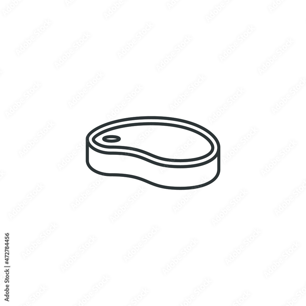 Vector sign of the steak symbol is isolated on a white background. steak icon color editable. Vector sign of the steak symbol is isolated on a white background. steak icon color editable.