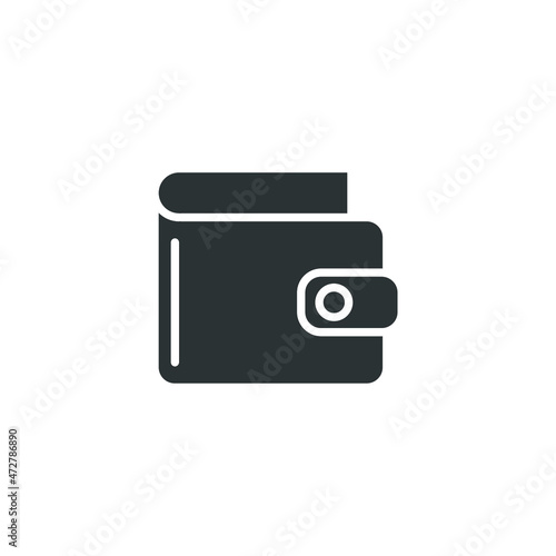 Vector sign of the wallet symbol is isolated on a white background. wallet icon color editable.
