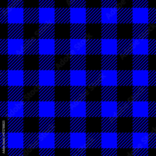 Black and blue chequered seamless pattern.