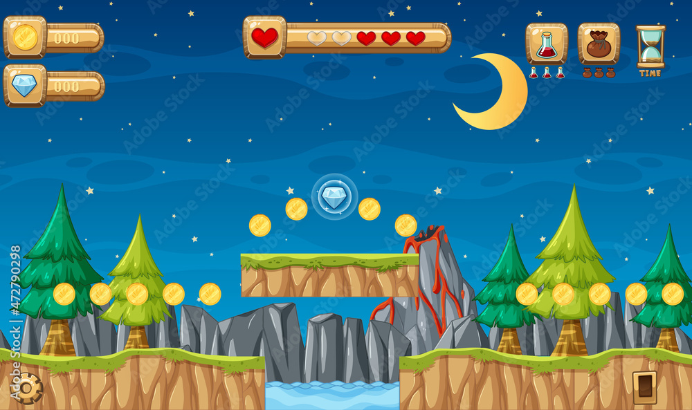 Game Template Forest Scene Game Template Forest Scene