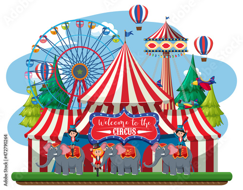 Circus dome at amusement park